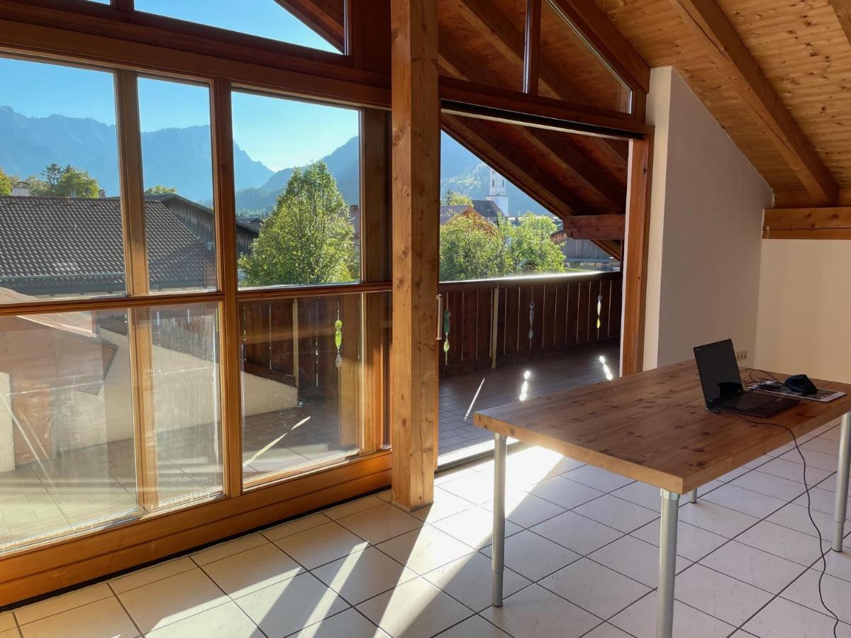 Dachgeschosswohnung Mit Traumhaftem Zugspitzblick Bei Garmisch Farchant Exterior photo